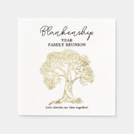 Wiedersehen-Party für die Goldene Baumfamilie Serviette