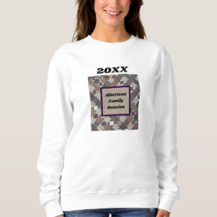 Wiedersehen Patchwork Quilt Foto Keepake Sweatshirt