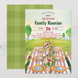 Wiedersehen Picnic Summer Art Illustration Einladung