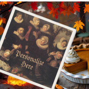 Wiedersehen-Porträtmalerei der Renaissance-Familie Serviette