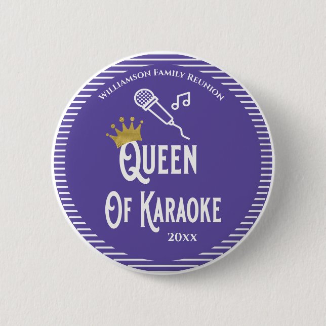 Wiedersehen Queen of Karaoke Singing Button (Vorderseite)
