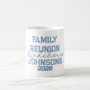 Wiedersehen Retroblau und weiß Kaffeetasse