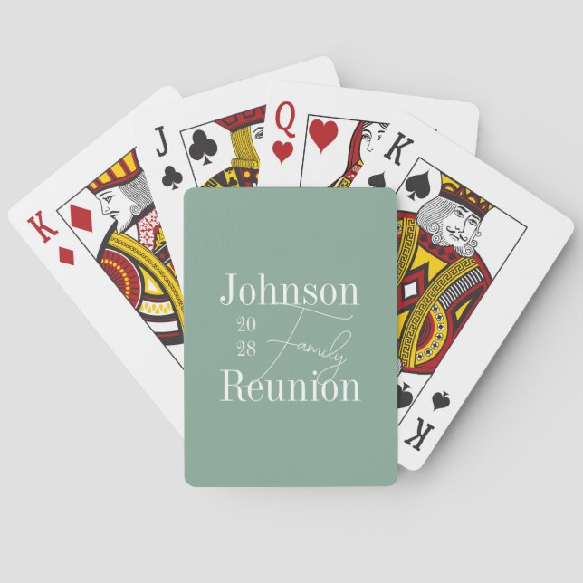 Wiedersehen Sage Green Spielkarten (Rückseite)