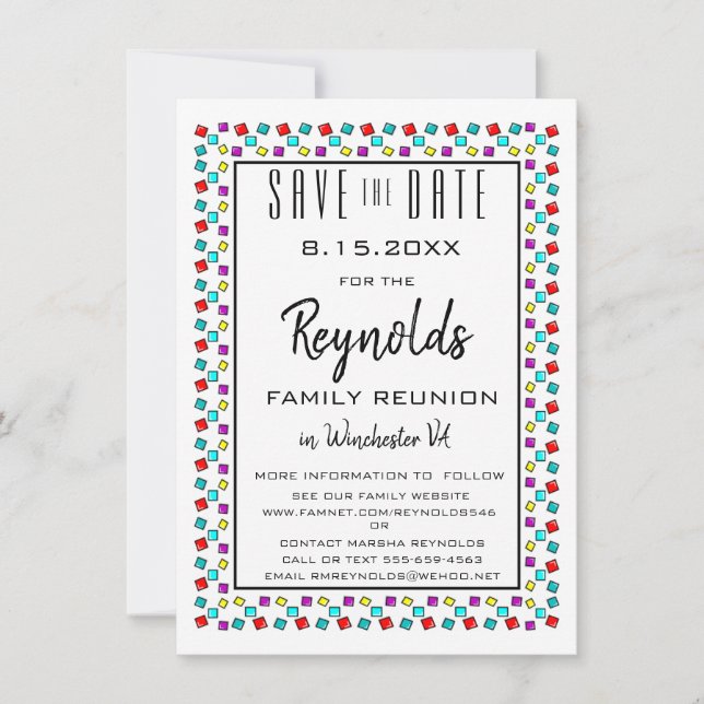 Wiedersehen Save the Date Einladungskarte für Fun  (Vorderseite)