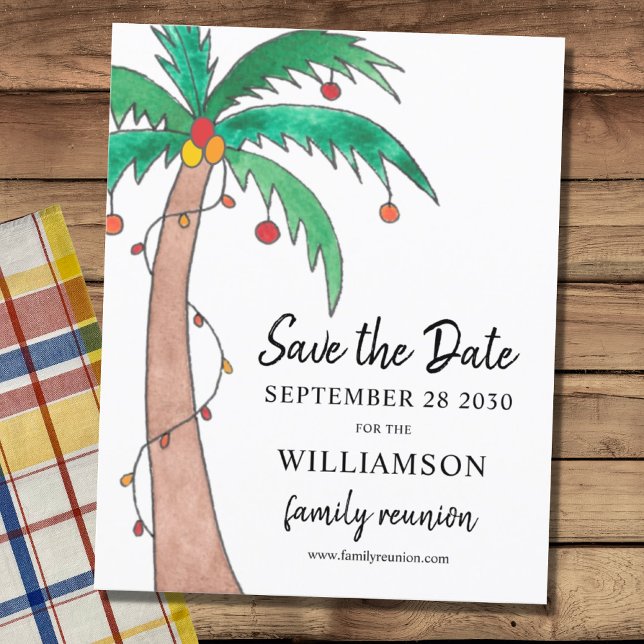 Wiedersehen-Save the Date-Karte der Haushaltsfamil (Von Creator hochgeladen)