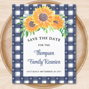 Wiedersehen-Save the Date-Karte der Sunflower-Fami