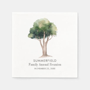 Wiedersehen Summer der Wasserfarbenbaum-Familie Serviette