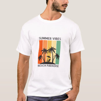 Wiedersehen Summer Sunset Beach Palm Tree T-Shirt