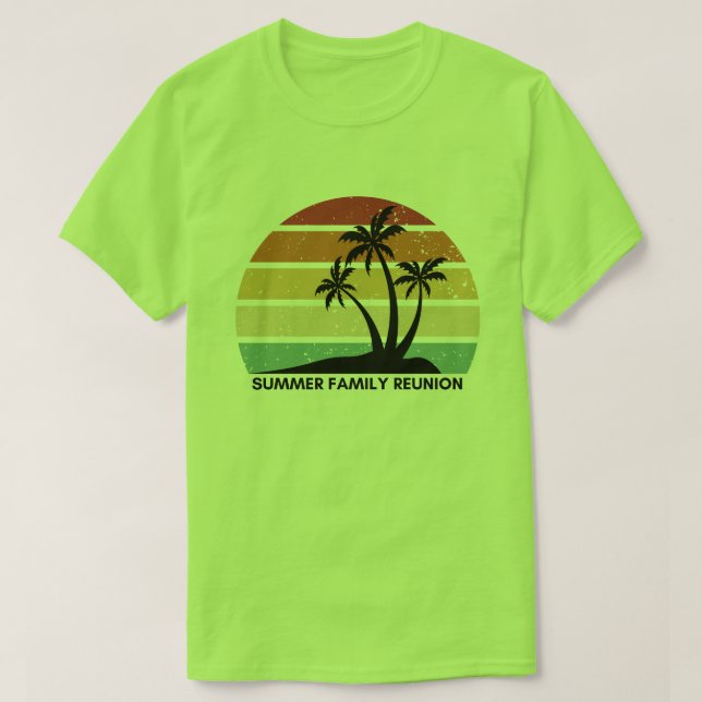Wiedersehen Summer Sunset Beach Palm Tree T-Shirt (Design vorne)