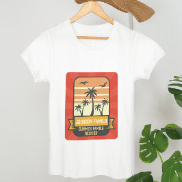Wiedersehen Summer Sunset Beach Palm Tree T-Shirt