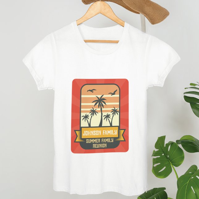 Wiedersehen Summer Sunset Beach Palm Tree T-Shirt (Von Creator hochgeladen)