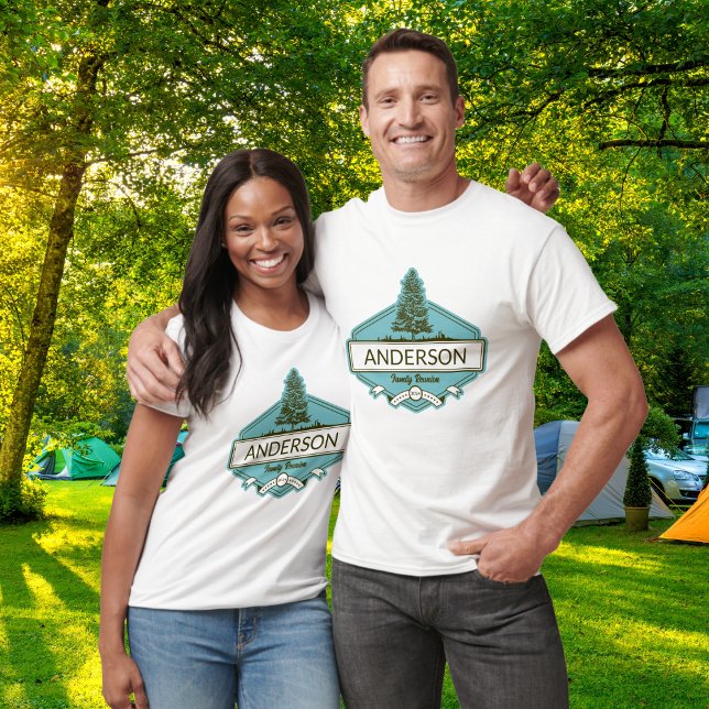 Wiedersehen T-Shirt ( Custom Family Tree Reunion T-Shirt, featuring a personalized family name. Camping, Picnics, Party)