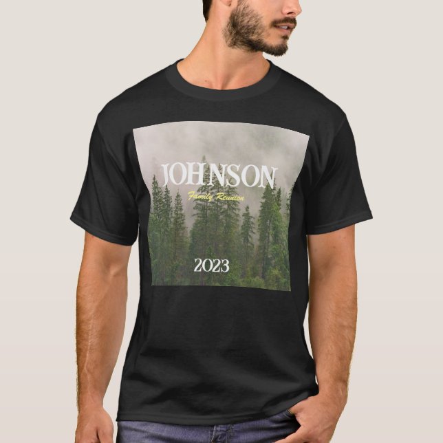 Wiedersehen-T-Shirt der Pine-Tree-Familie - Anpass T-Shirt (Vorderseite)