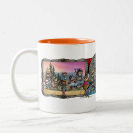 Wiedersehen-Tasse der Bärenfamilie Zweifarbige Tasse