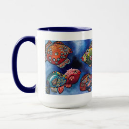 Wiedersehen-Tasse der Fischfamilie Tasse