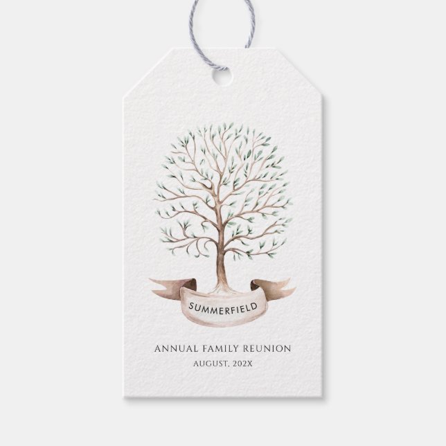 Wiedersehen-Tree für die ganze Familie Geschenkanhänger (Vorderseite)