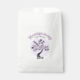 Wiedersehen Trendy Lila Tree Artwork Geschenktütchen
