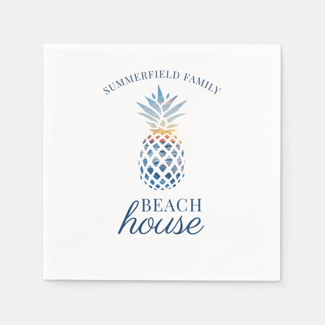 Wiedersehen Tropische Ananas Serviette (Vorderseite)