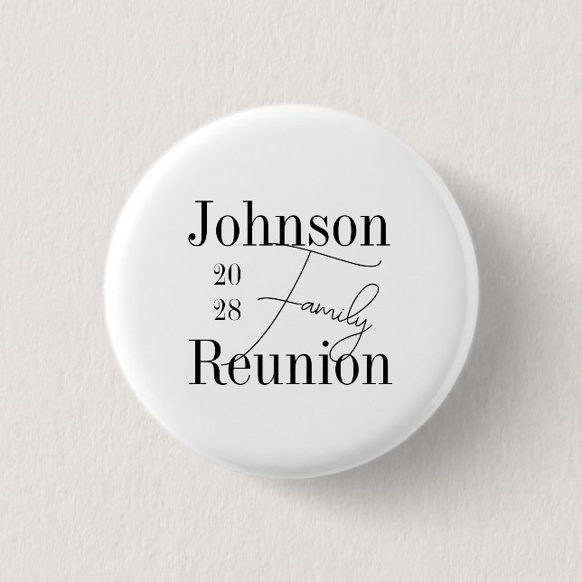 Wiedersehen Typografie der Familie Schwarz-weiß Ke Button (Vorderseite)