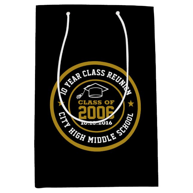 Wiedersehen Uni-Abschluss Jahr der High School Mittlere Geschenktüte (Vorderseite)