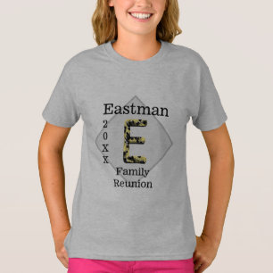 Wiedersehen Unique Gold Black Letter E Monogram T-Shirt