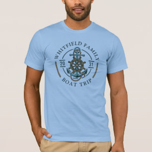 Wiedersehen Urlaub auf Nautical Boat Trip Family T-Shirt