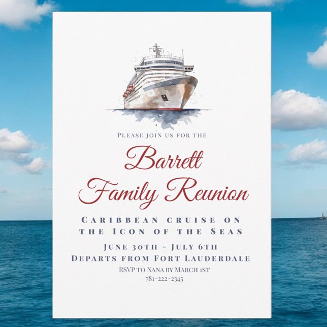 Wiedersehen Urlaub in der Familie im Paradies Einladung (Von Creator hochgeladen)