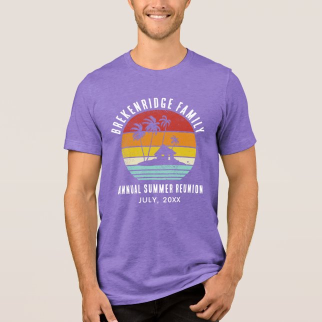 Wiedersehen Vacation Custom Beach House Family Tri-Blend Shirt (Vorderseite)