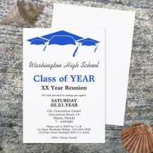 Wiedersehen-Vorlage für Blue Graduation Caps-Klass