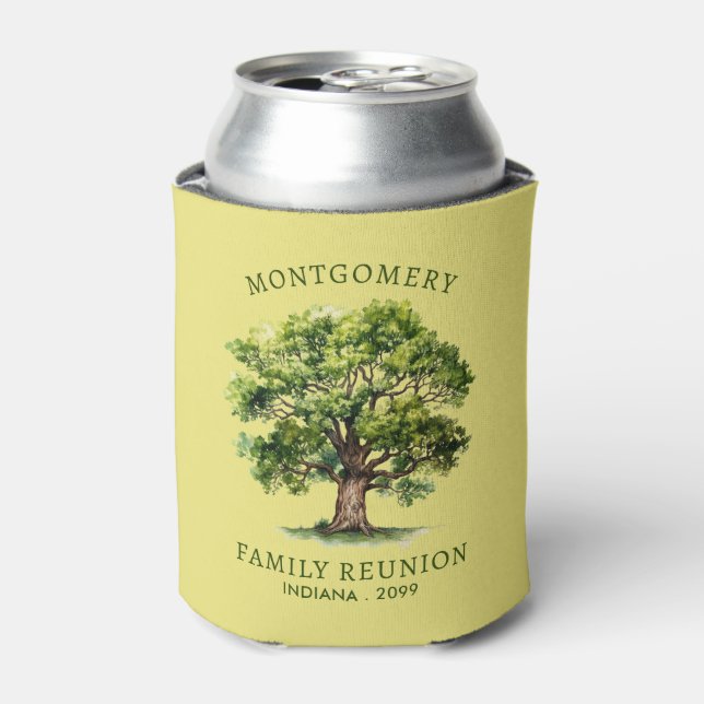 Wiedersehen Watercolor Family Tree Personalisiert Dosenkühler (Kanne Vorderseite)