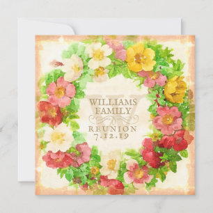 Wiedersehen Watercolor Wasserfarbene Blumenstrauß Einladung