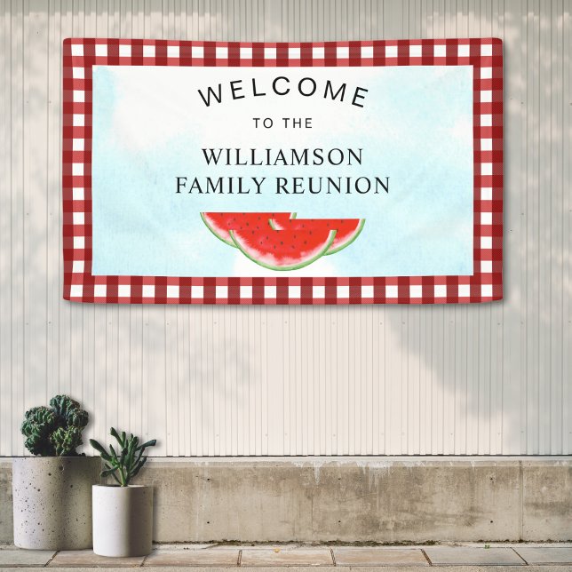 Wiedersehen Willkommen bei Watermelon Family Banner (Von Creator hochgeladen)
