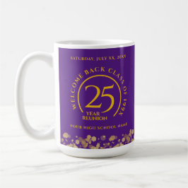 Wiedersehen zur Uni von lila- und Goldschulen Kaffeetasse