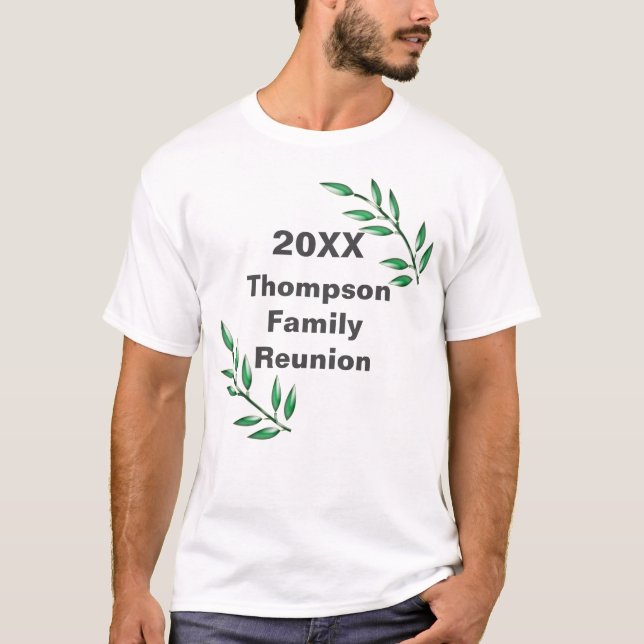 Wiedersehen-Zweige-Blätter der Familie halten T-Shirt (Vorderseite)