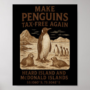 Wiederum Steuerfrei für Pinguin - Resist Penguins Poster