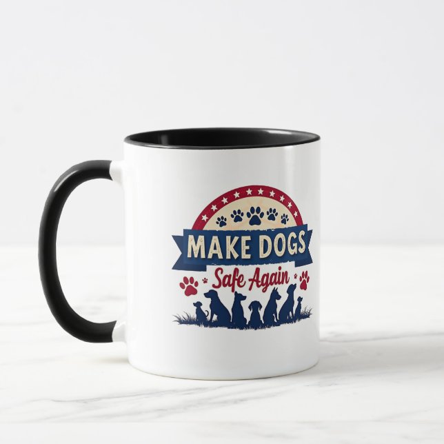Wiederum Trump-Wahlen für Hunde Tasse (Links)
