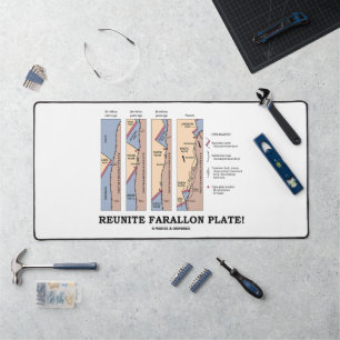 Wiedervereinigung Farallon Plate! Geologieplatte Schreibtischunterlage