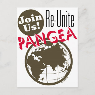 Wiedervereinigung von Pangea Postkarte