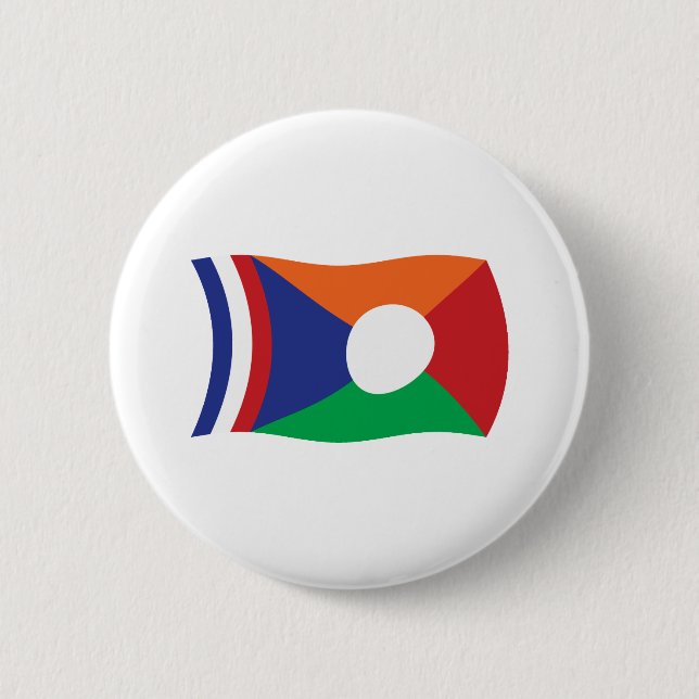 Wiedervereinigungs-Flagge-Button Button (Vorderseite)