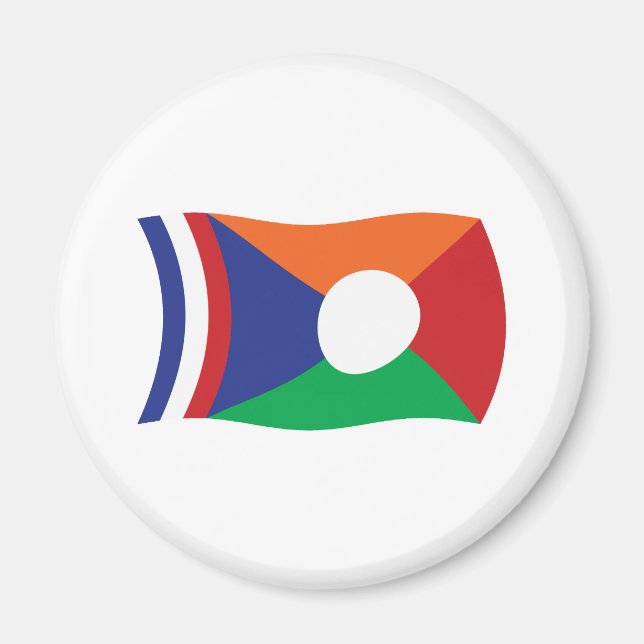 Wiedervereinigungs-Flaggenmagnet Magnet (Vorne)
