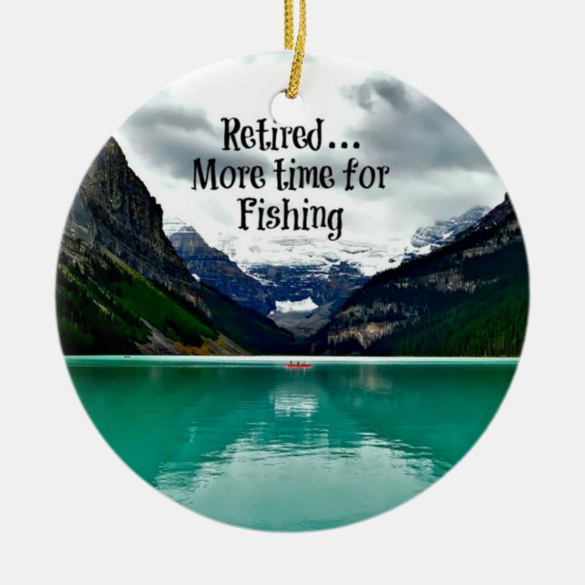 Wiederverknallt...Mehr Zeit für den Fischfang Keramik Ornament (Vorne)