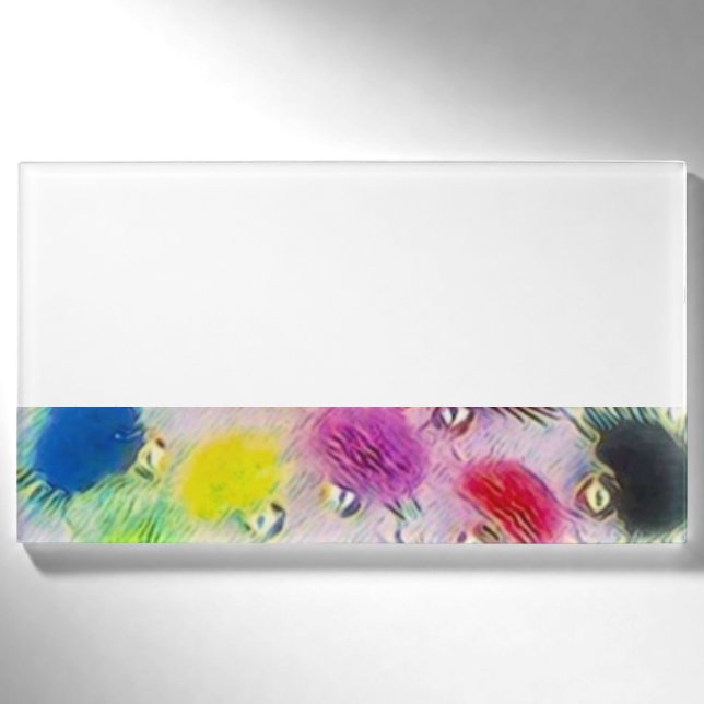 Wiederverwendbare Namensmarke Fluff Party Design Namenschild (Vorderseite)