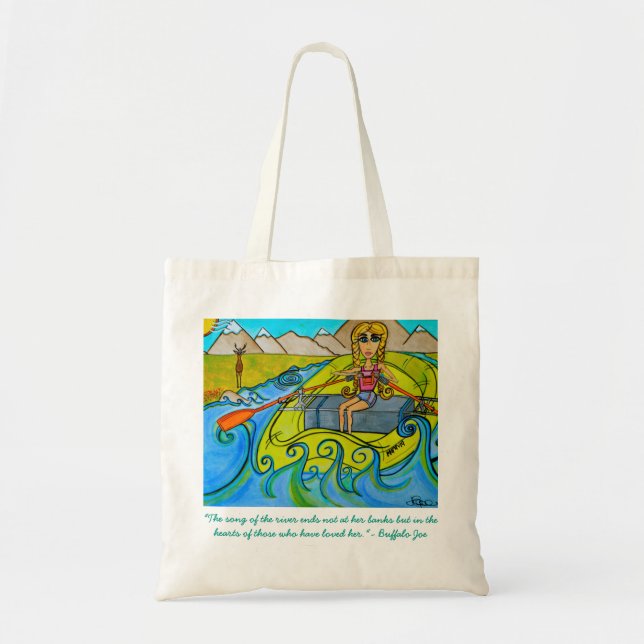 Wiederverwendbare Tasche des Fluss-Mädchens (Vorne)