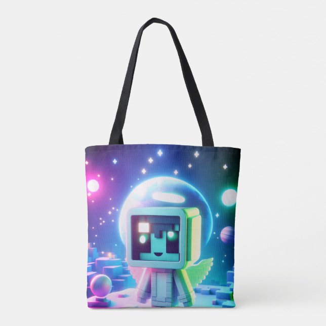 Wiederverwendbare Tasche für den Einkauf oder das  (Rückseite)