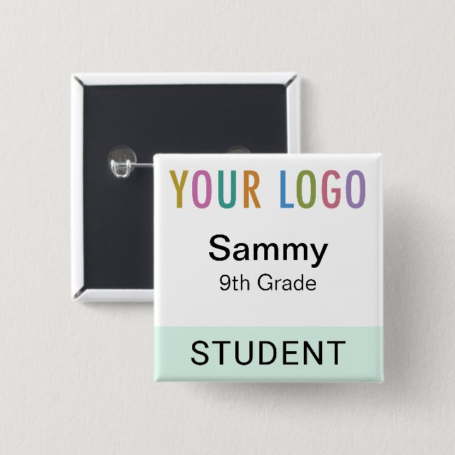 Wiederverwendbarer Namensschild-Button für Schüler Button (Vorne & Hinten)