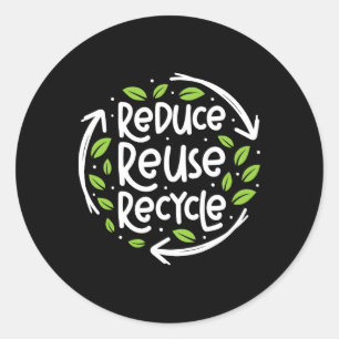 Wiederverwenden Erdplanet 1: Gerecycelt Planeten r Runder Aufkleber