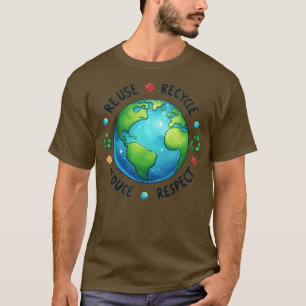 Wiederverwendung Gerecycelt Respektminderung T-Shirt