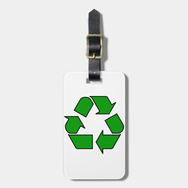 Wiederverwendung und Recycle Gepäckanhänger (Vorderseite vertikal)