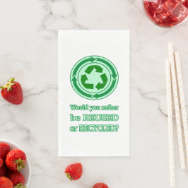 Wiederverwendung und Recycle Serviette