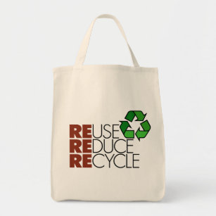 Wiederverwendung verringern recyceln Tasche
